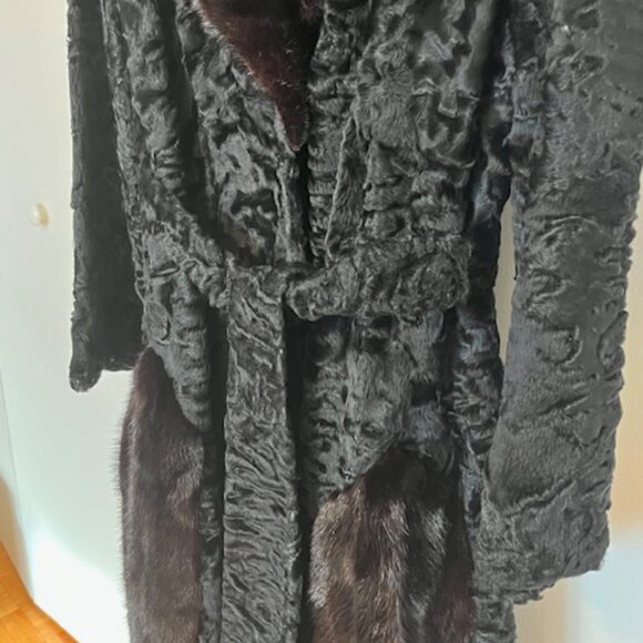 Rare Vintage Mink & Broadtail Persian Lamb Coat (small) - Picture 5 of 11